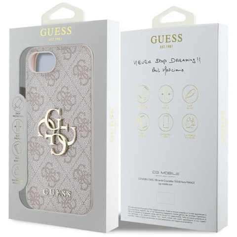 GUESS Etui do iPhone 16e GUHCPSE44GMGPI (4G PU Big Logo) różowy