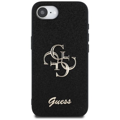 GUESS Etui do iPhone 16e GUHCPSE4HG4SGK (Fixed Glitter Big 4G) czarny