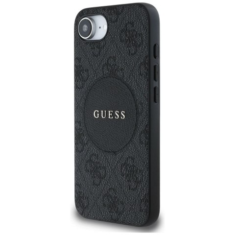 GUESS Etui do iPhone 16e kompatybilny z MagSafe GUHMPSE4P4PGRSGK (PU 4G Circle W/ Classic Logo) czarny