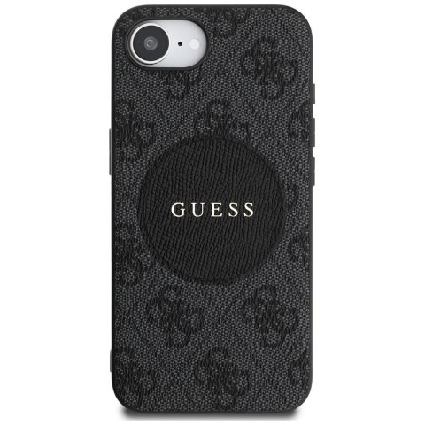 GUESS Etui do iPhone 16e kompatybilny z MagSafe GUHMPSE4P4PGRSGK (PU 4G Circle W/ Classic Logo) czarny