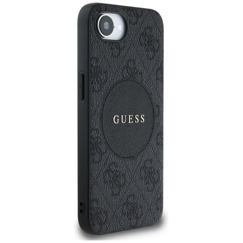 GUESS Etui do iPhone 16e kompatybilny z MagSafe GUHMPSE4P4PGRSGK (PU 4G Circle W/ Classic Logo) czarny
