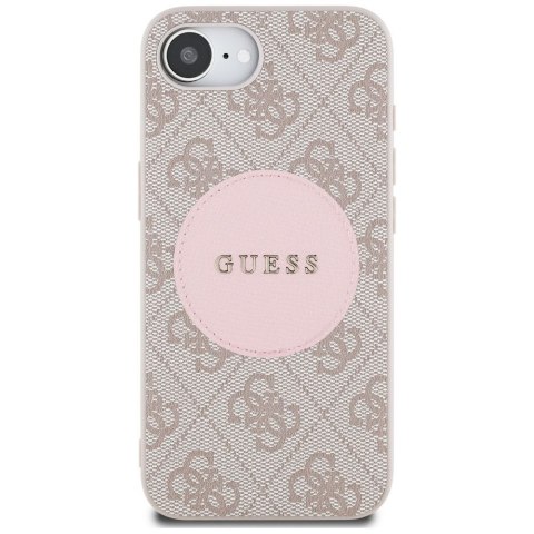 GUESS Etui do iPhone 16e kompatybilny z MagSafe GUHMPSE4P4PGRSGP (PU 4G Circle W/ Classic Logo) różowy
