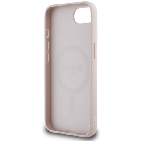 GUESS Etui do iPhone 16e kompatybilny z MagSafe GUHMPSE4P4PGRSGP (PU 4G Circle W/ Classic Logo) różowy