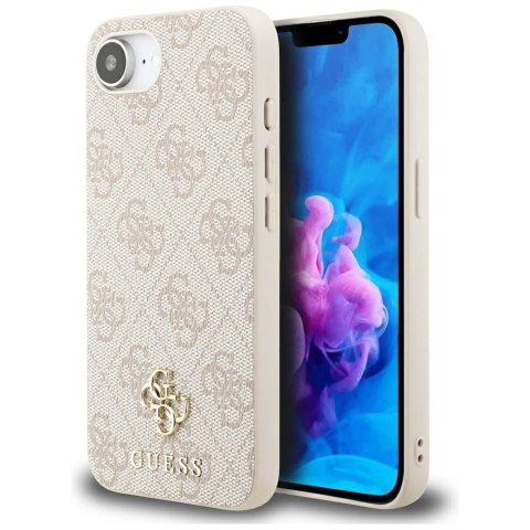 GUESS Etui do iPhone 16e kompatybilny z MagSafe GUHMPSE4P4SM4MP (PU 4G Small 4G and Classic) różowy