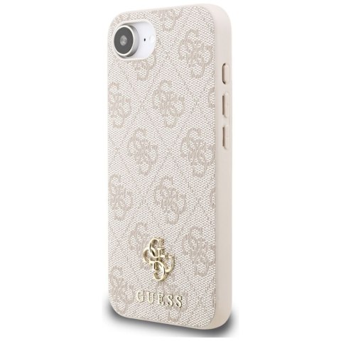 GUESS Etui do iPhone 16e kompatybilny z MagSafe GUHMPSE4P4SM4MP (PU 4G Small 4G and Classic) różowy