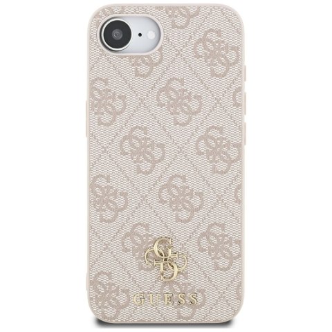 GUESS Etui do iPhone 16e kompatybilny z MagSafe GUHMPSE4P4SM4MP (PU 4G Small 4G and Classic) różowy