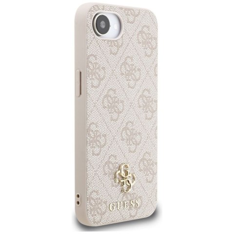GUESS Etui do iPhone 16e kompatybilny z MagSafe GUHMPSE4P4SM4MP (PU 4G Small 4G and Classic) różowy