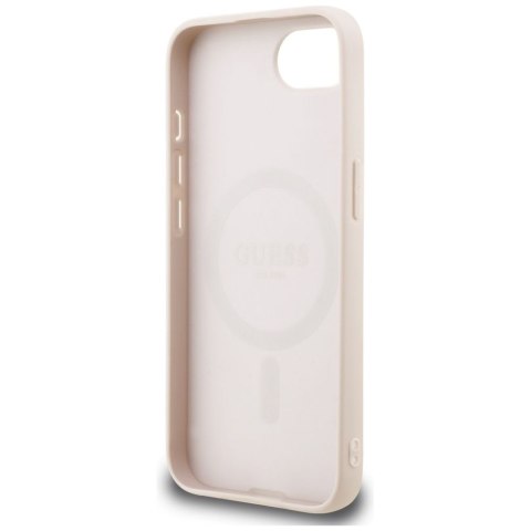 GUESS Etui do iPhone 16e kompatybilny z MagSafe GUHMPSE4P4SM4MP (PU 4G Small 4G and Classic) różowy