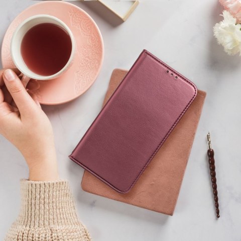 Etui SMART MAGNETO do iPhone 14 Plus burgundowy