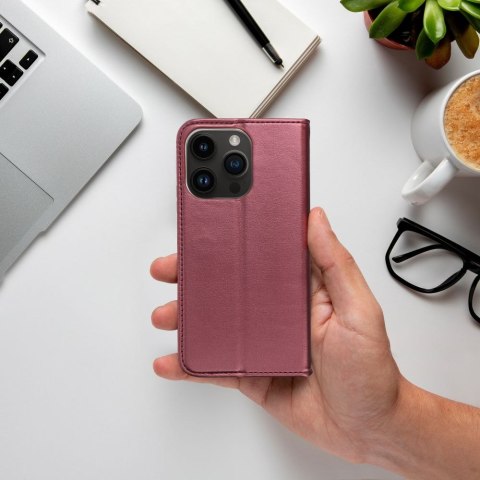 Etui SMART MAGNETO do iPhone 14 Plus burgundowy