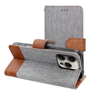 Etui JEANS Book do iPhone 16 szary