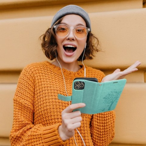 Etui MEZZO Book do iPhone 13 drzewo zielony