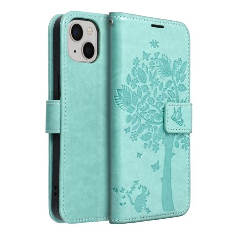 Etui MEZZO Book do iPhone 13 drzewo zielony