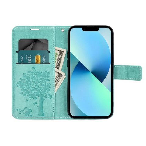 Etui MEZZO Book do iPhone 13 drzewo zielony