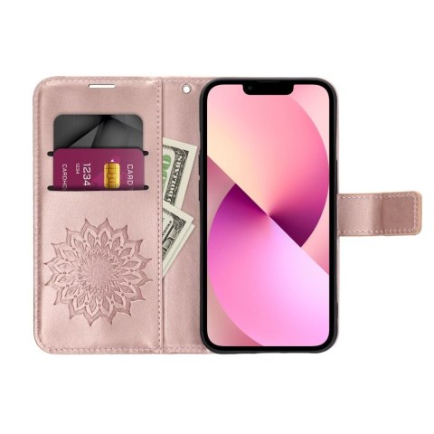 Kabura MEZZO Book do IPHONE 12 / 12 Pro mandala złoty róż