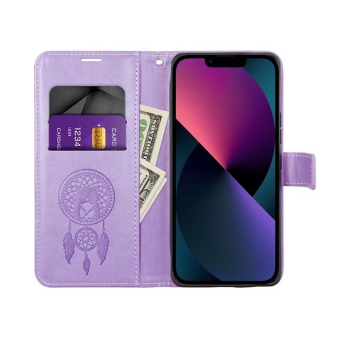 Etui MEZZO Book do iPhone 14 Pro łapacz snów fioletowy