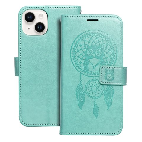 Etui MEZZO Book do iPhone 14 łapacz snów zielony
