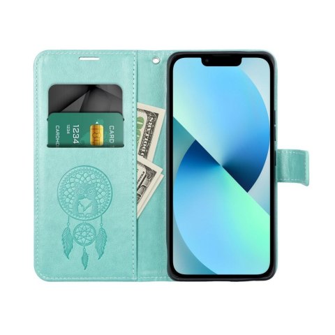 Etui MEZZO Book do iPhone 14 łapacz snów zielony