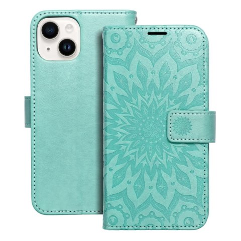 Etui MEZZO Book do iPhone 14 mandala zielony