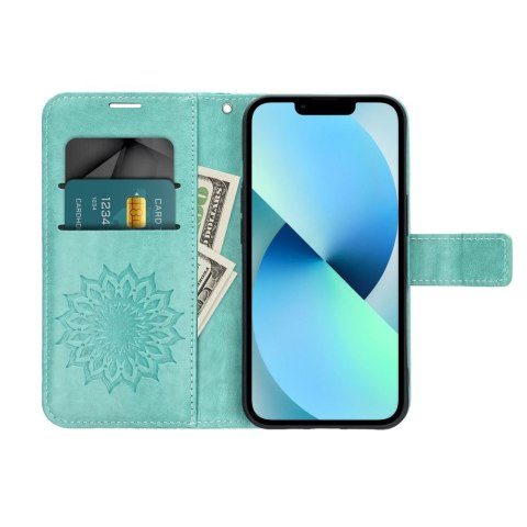 Etui MEZZO Book do iPhone 14 mandala zielony
