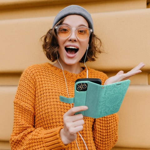 Etui MEZZO Book do iPhone 14 mandala zielony