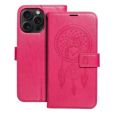 Etui MEZZO Book do iPhone 15 Pro Max łapacz snów magenta