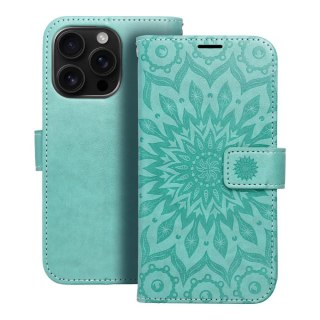 Etui MEZZO Book do iPhone 16 Pro mandala zielony