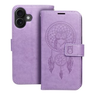 Etui MEZZO Book do iPhone 16 łapacz snów fioletowy