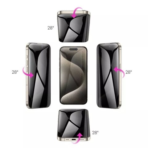HOCO szkło hartowane 360-degree privacy do iPhone 15