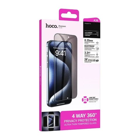 HOCO szkło hartowane 360-degree privacy do iPhone 15