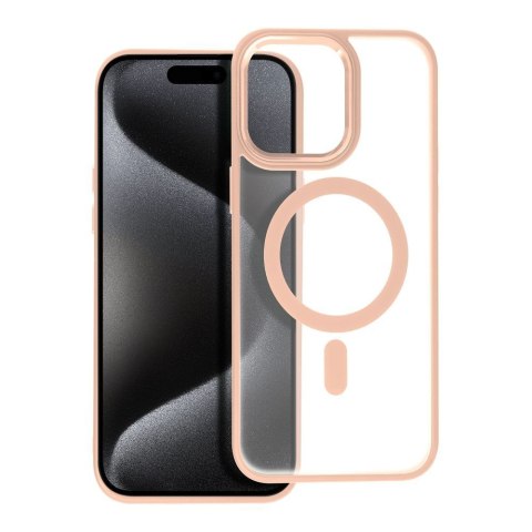 Etui MATTE MAG COVER kompatybilny z MagSafe do iPhone 15 Pro Max różowy