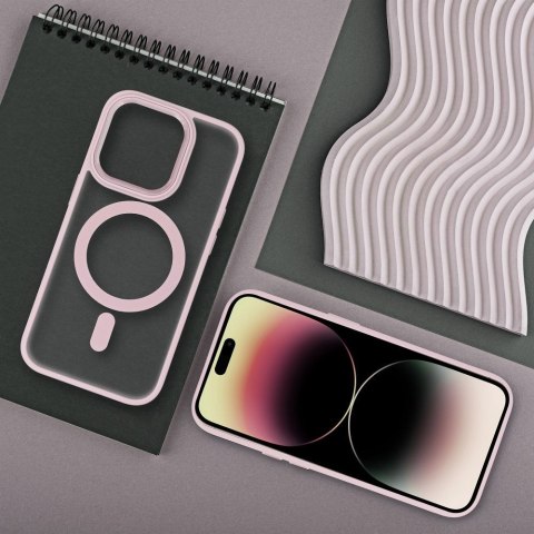 Etui MATTE MAG COVER kompatybilny z MagSafe do iPhone 15 Pro Max różowy