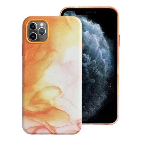 Etui LEATHER MAG COVER kompatybilny z MagSafe do iPhone 11 Pro Max orange splash