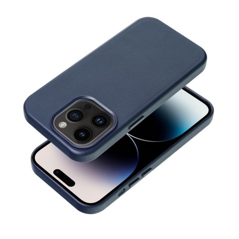Etui LEATHER MAG COVER kompatybilny z MagSafe do iPhone 11 Pro niebieski