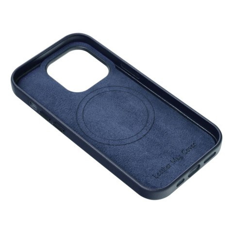 Etui LEATHER MAG COVER kompatybilny z MagSafe do iPhone 11 Pro niebieski
