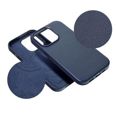 Etui LEATHER MAG COVER kompatybilny z MagSafe do iPhone 11 Pro niebieski