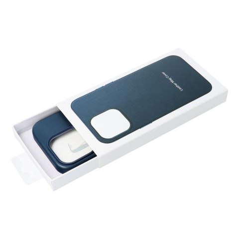 Etui LEATHER MAG COVER kompatybilny z MagSafe do iPhone 11 Pro niebieski