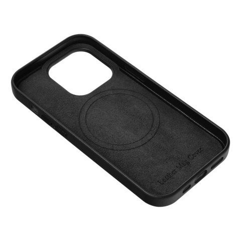 Etui LEATHER MAG COVER kompatybilny z MagSafe do iPhone 11 czarny