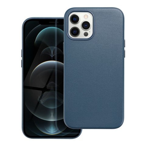 Etui LEATHER MAG COVER kompatybilny z MagSafe do iPhone 12 Pro Max niebieski