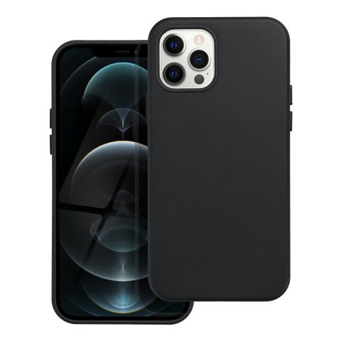Etui LEATHER MAG COVER kompatybilny z MagSafe do iPhone 12 Pro czarny