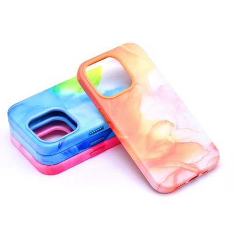 Etui LEATHER MAG COVER kompatybilny z MagSafe do iPhone 12 Pro orange splash