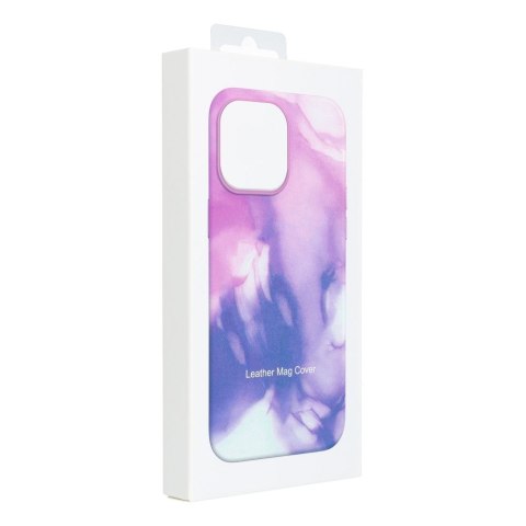 Etui LEATHER MAG COVER kompatybilny z MagSafe do iPhone 12 Pro purple splash