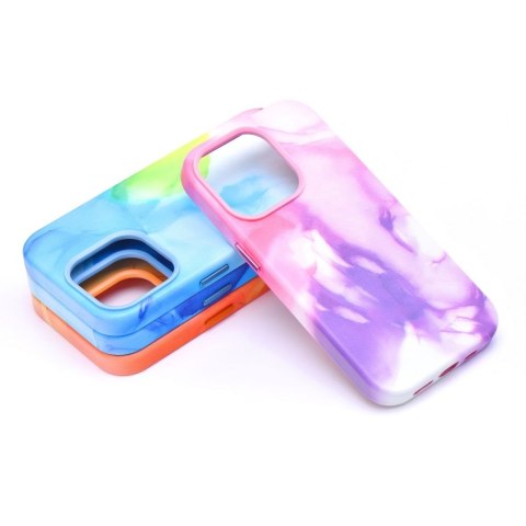 Etui LEATHER MAG COVER kompatybilny z MagSafe do iPhone 12 Pro purple splash
