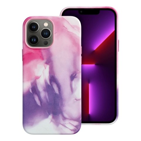 Etui LEATHER MAG COVER kompatybilny z MagSafe do iPhone 13 Pro Max purple splash