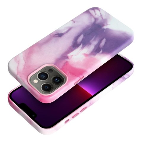 Etui LEATHER MAG COVER kompatybilny z MagSafe do iPhone 13 Pro Max purple splash