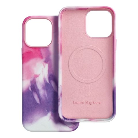 Etui LEATHER MAG COVER kompatybilny z MagSafe do iPhone 13 Pro Max purple splash