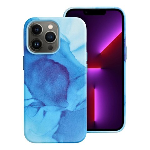 Etui LEATHER MAG COVER kompatybilny z MagSafe do iPhone 13 Pro blue splash