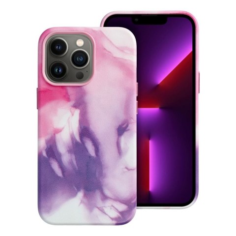 Etui LEATHER MAG COVER kompatybilny z MagSafe do iPhone 13 Pro purple splash