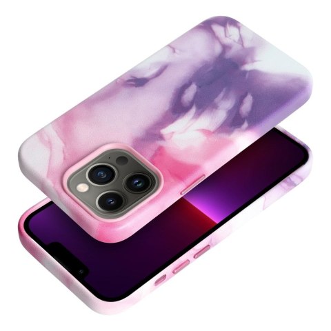 Etui LEATHER MAG COVER kompatybilny z MagSafe do iPhone 13 Pro purple splash
