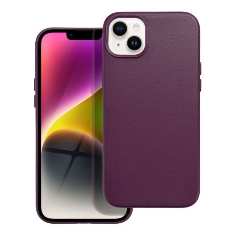 Etui LEATHER MAG COVER kompatybilny z MagSafe do iPhone 14 Plus ciemny fioletowy